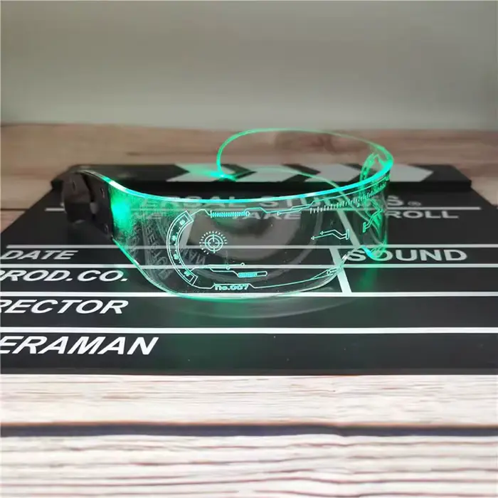 1 pièces LED lunettes de soleil lumineuses Vintage Punk lunettes hommes femmes mode fête noël coloré