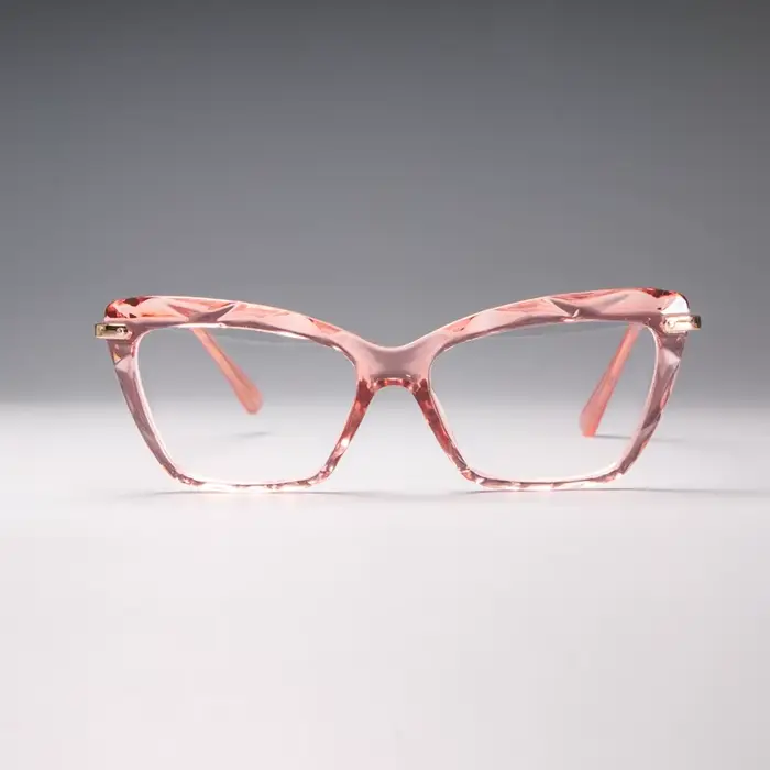 H45591 femmes mode diamant style cadre carré lunettes montures optique ordinateur lunettes