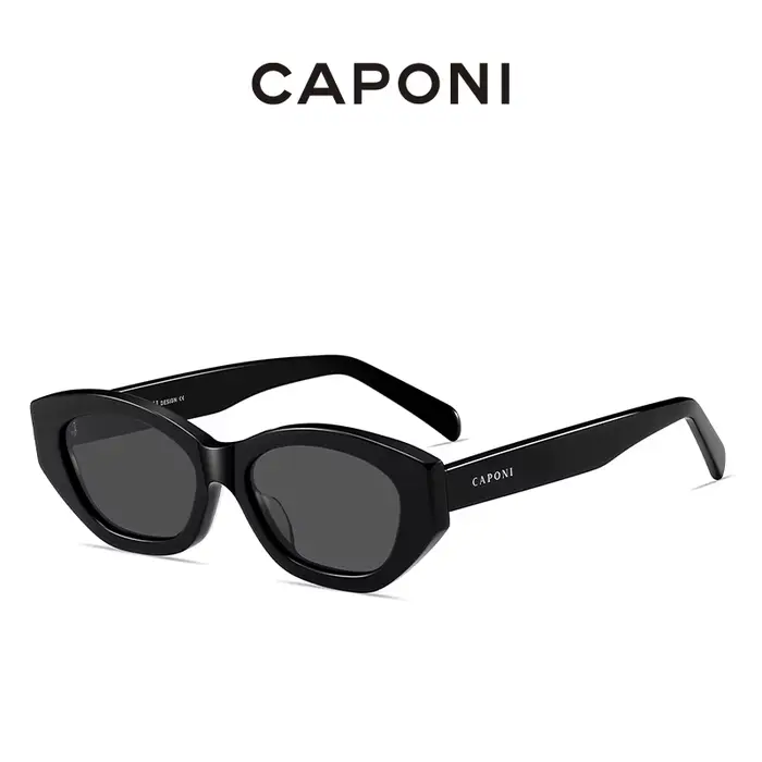 CAPONI-Lunettes de soleil œil de chat pour femme, monture étroite, verres polarisés en nylon UV400, 