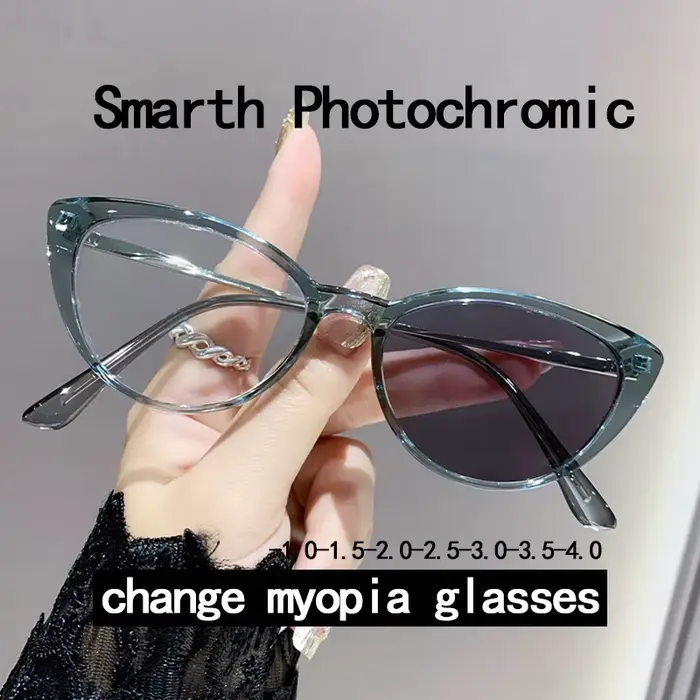 Lunettes à verres photochromiques œil-de-chat - Une tendance rétro avec une touche sophistiquée - Lu