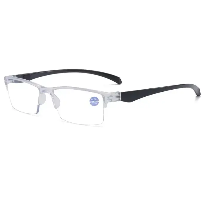 Lunettes de lecture demi-cerclées anti-lumière bleue, intelligentes à zoom automatique, à mise au po