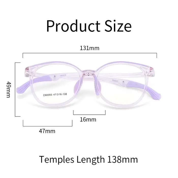 Xbora – lunettes TR90 pour garçons et filles, monture ovale, branches confortables, Anti-lumière ble