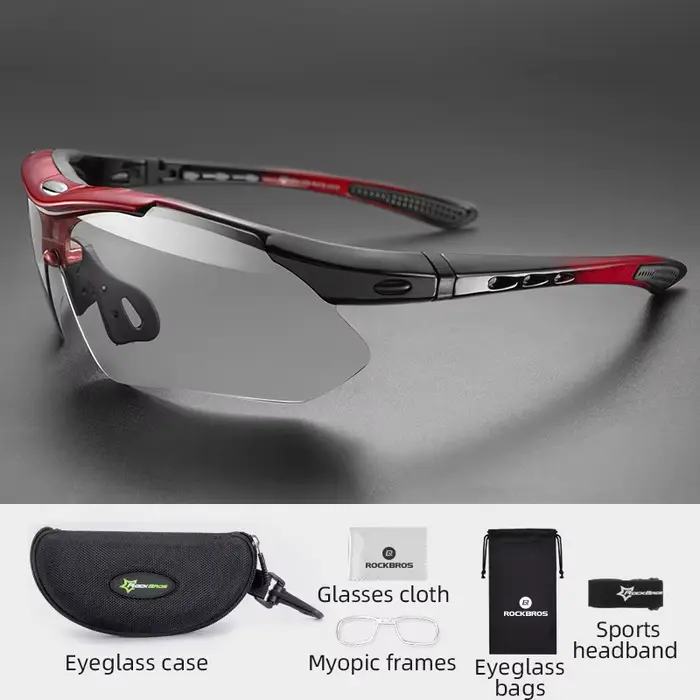 ROCKBROS lunettes de cyclisme photochromiques UV400 sport randonnée course vélo lunettes de soleil h
