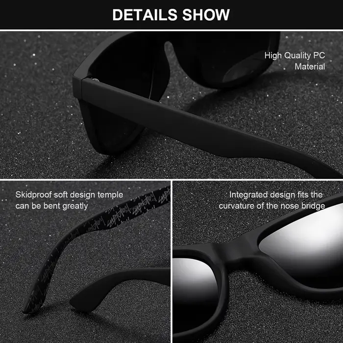 BARCUR Sports-Lunettes de soleil polarisées UV400 pour hommes et femmes, monture narPC durable et si