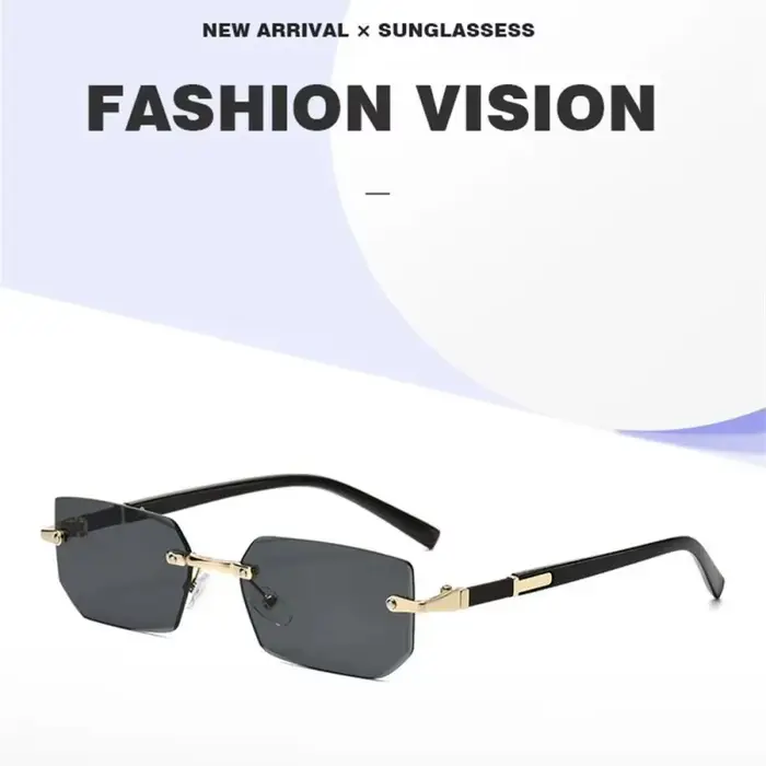 Lunettes de soleil sans monture tendance pour hommes et femmes