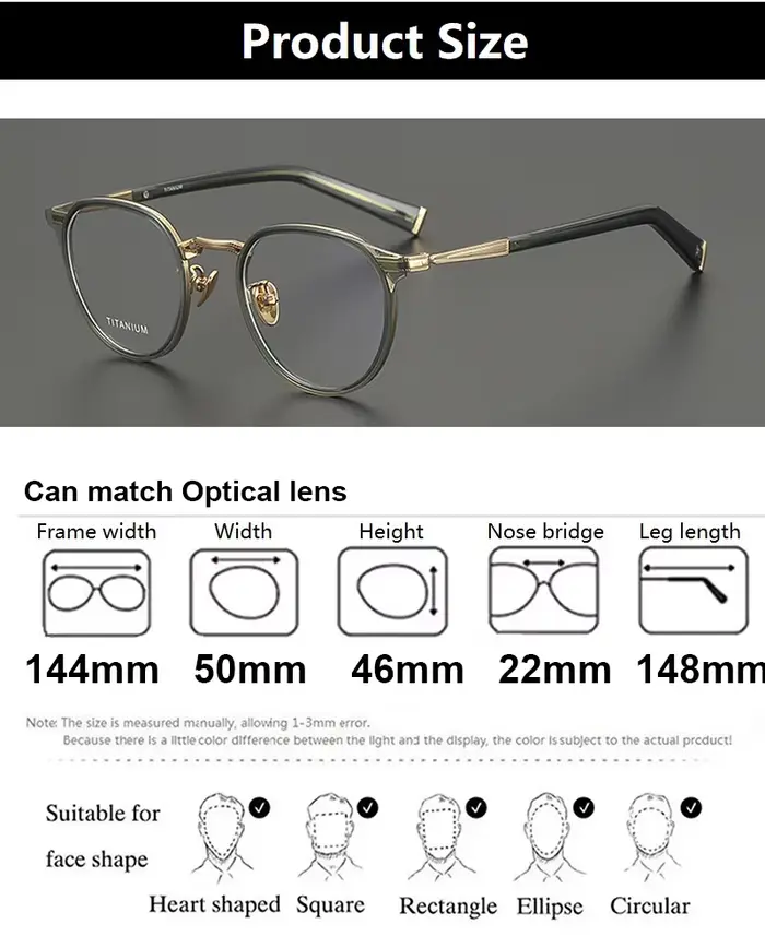 Lunettes ovales Vintage japonaises pour hommes et femmes, monture en acétate de titane, ultralégères, grand visage, mode, faites à la main, Gafas, nouveau