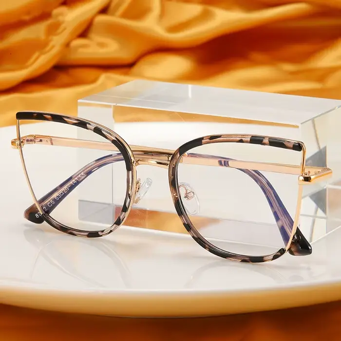 Lunettes de lecture œil de chat Vintage pour femmes, rétro, Double couleur, transparentes, bloquant 