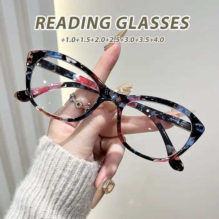 Lunettes de lecture Oyalie Vintage Cat-Eye, colorées et tendance, à la mode et pratiques, adaptées à