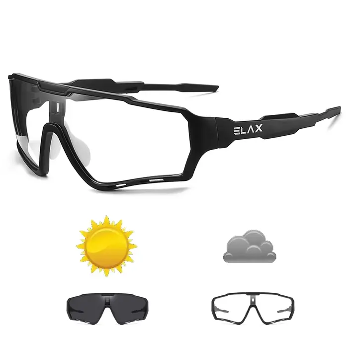 ELAX flambant neuf hommes femmes vtt photochromique lunettes de vélo nouveau vélo lunettes de soleil