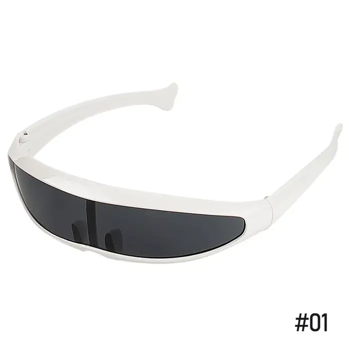 Lunettes de soleil Laser UV400 à visière, verres miroir, style futuriste