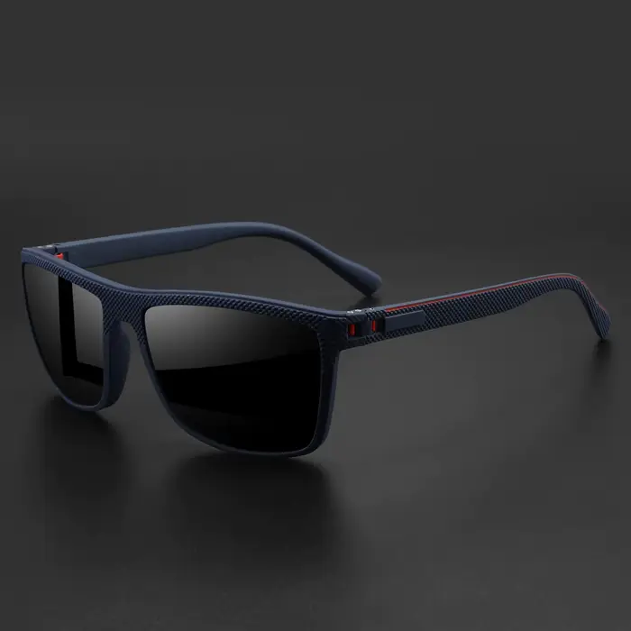 Lunettes de soleil polarisées carrées de qualité supérieure – Conception de charnière à ressort, aju