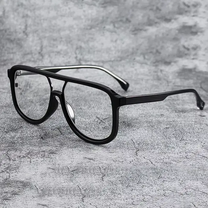 Fashoin grand cadre Anti lumière bleue lunettes cadre hommes femmes surdimensionné optique Prescript