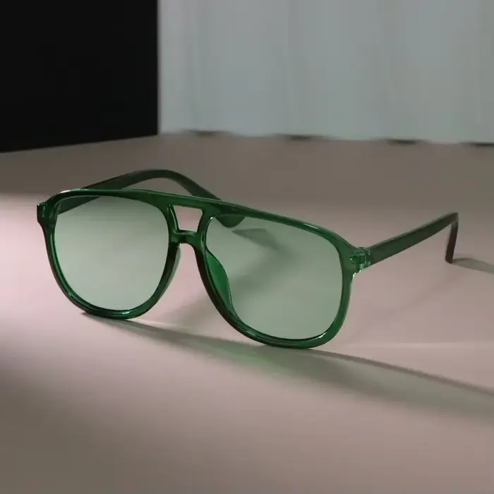 ChimBig-Lunettes de soleil carrées pour hommes et femmes, monture féminine, belles couleurs vertes, 