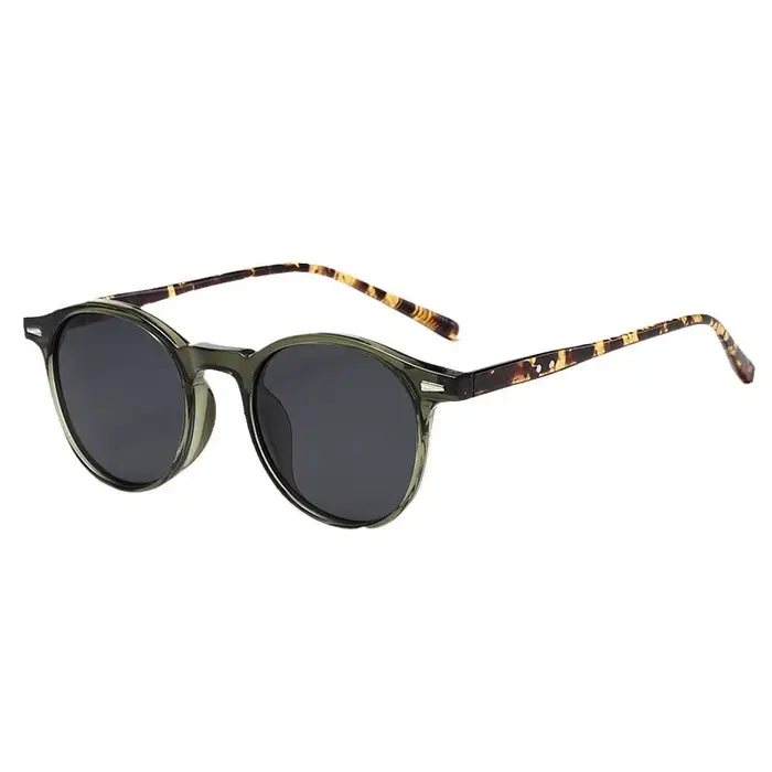 Lunettes de soleil à monture ronde transparente pour femmes et hommes