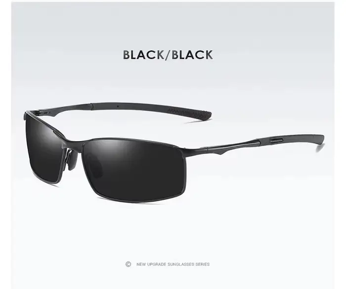 Aoron-Lunettes de soleil polarisées pour hommes et femmes, miroir de conduite, monture en métal, UV4