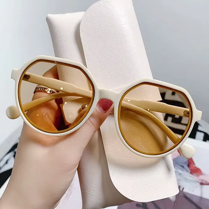 Nouvelles lunettes de soleil vintage pour femmes, monture en forme de géométrie, lunettes à la mode,