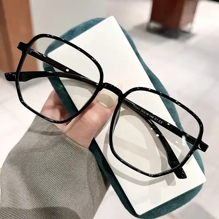 Lunettes élégantes pour femmes, monture carrée, transparentes, tendance, anti-lumière bleue, pour or