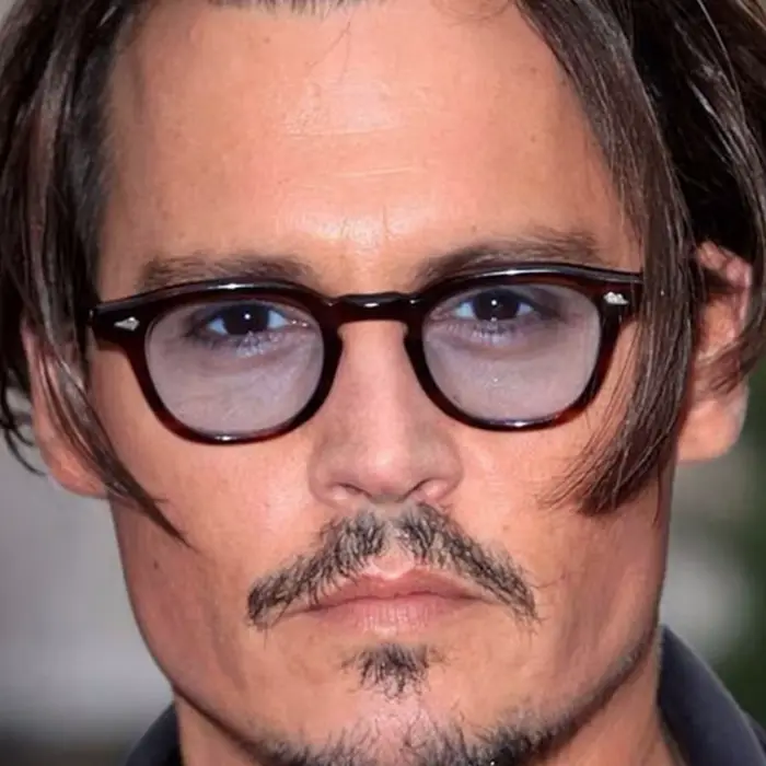 Lunettes de soleil rondes à rivets Johnny Depp