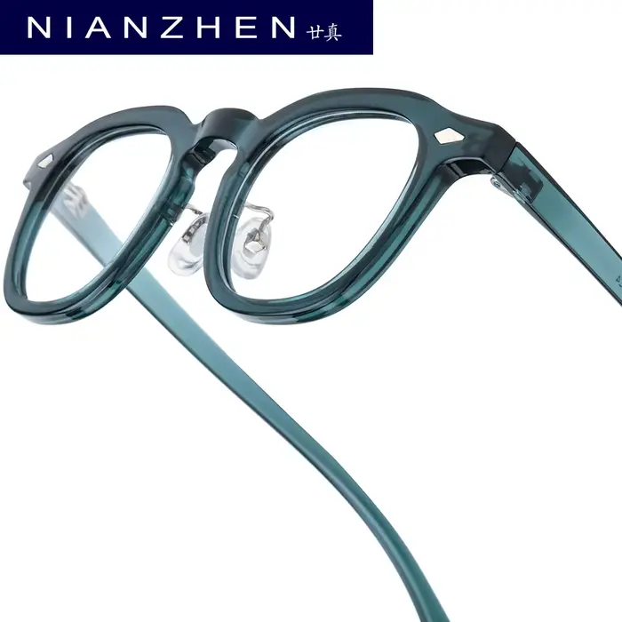 NIANZHEN acétate lunettes cadre hommes nouveau carré marque Design lunettes femmes rétro Vintage lun
