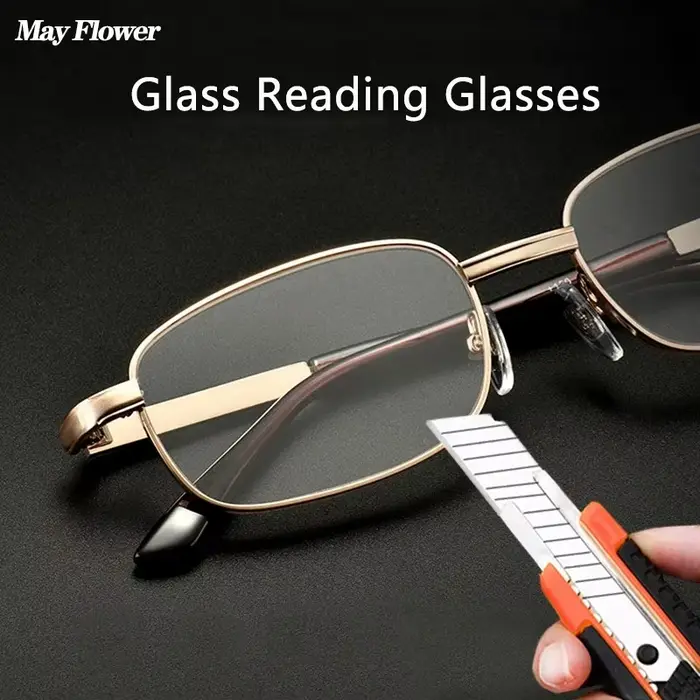 Lunettes de lecture à verres en verre pour hommes et femmes