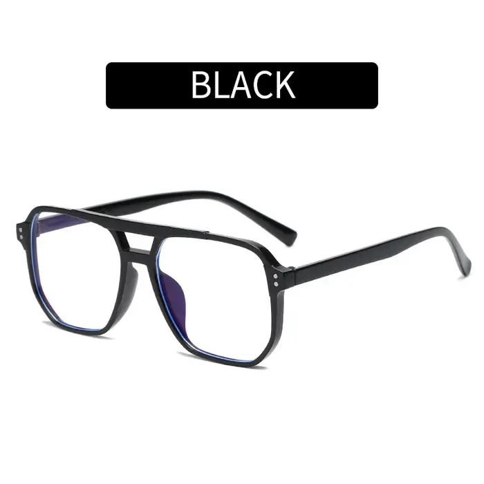 Monture de lunettes transparente pour ordinateur, anti-lumière bleue, carrée, pour femmes et hommes,