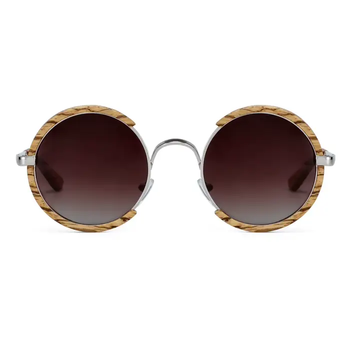 Lunettes de soleil polarisées en bois faites à la main pour hommes et femmes, verres gris dégradé UV