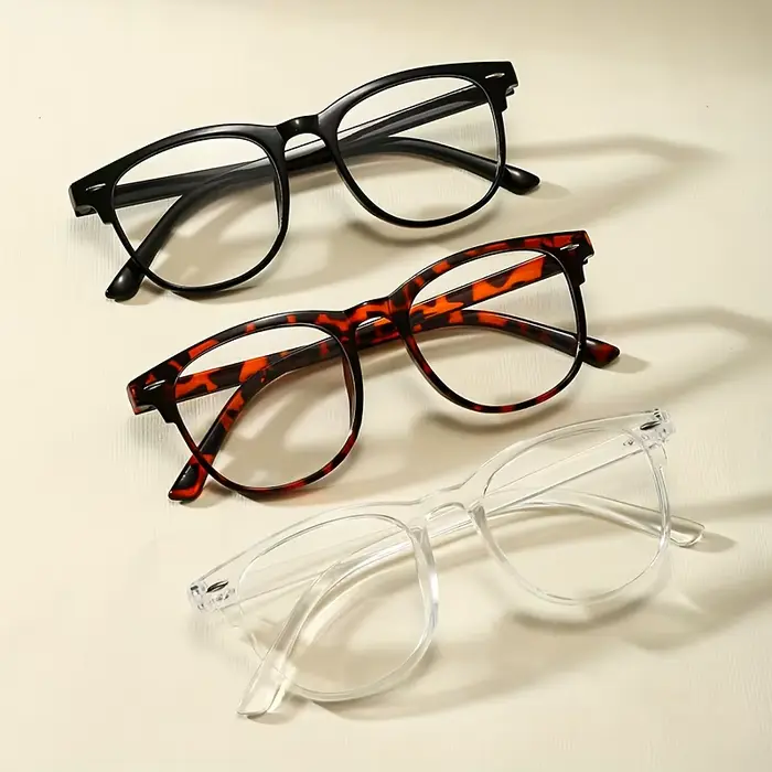 1 paire de lunettes de mode rétro-lentilles transparentes-convient aux hommes et aux femmes