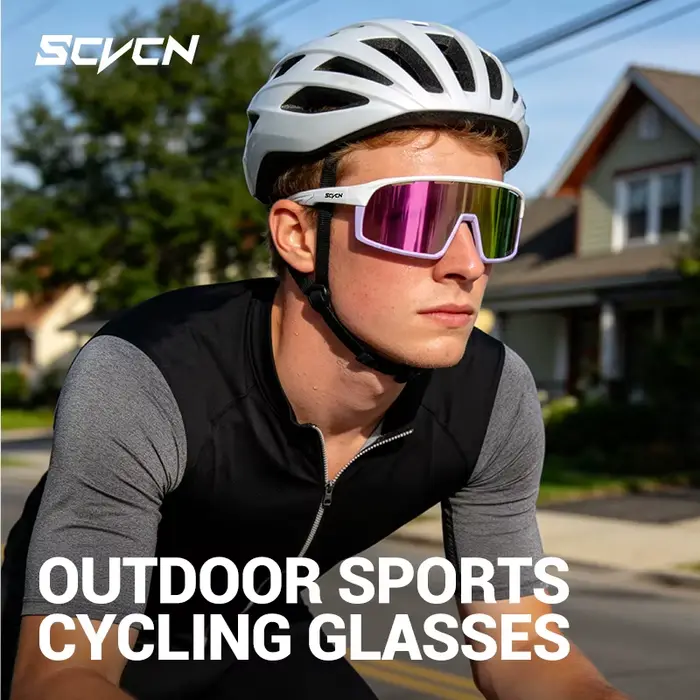 Lunettes de soleil polarisées SCVCN à vision large et surdimensionnée