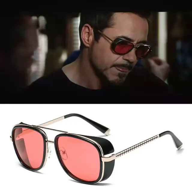 2019 Iron Man 3 Tony Stark lunettes De soleil homme Vintage Steampunk Oculos De Sol