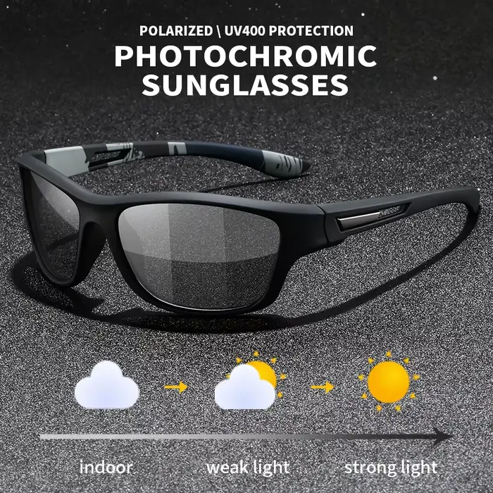 Lunettes de soleil photochromiques polarisées vintage pour hommes et femmes