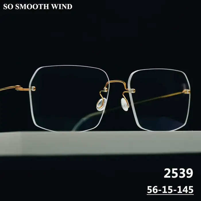 Danemark marque sans monture lunettes cadre ultraléger sans vis hommes affaires lunettes carrées fem