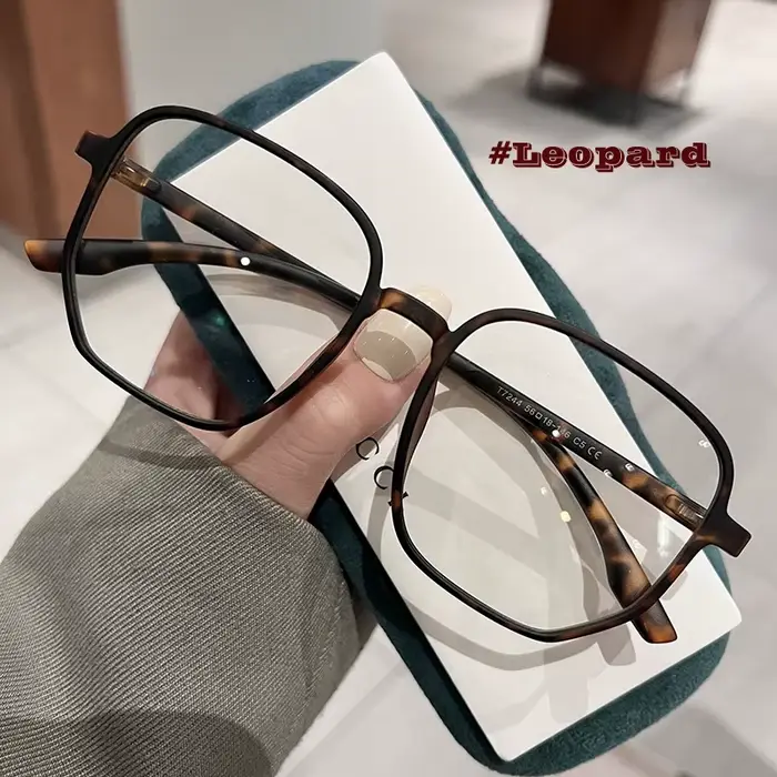 Lunettes ultra légères hommes femmes lunettes à la mode grande taille monture carrée lunettes