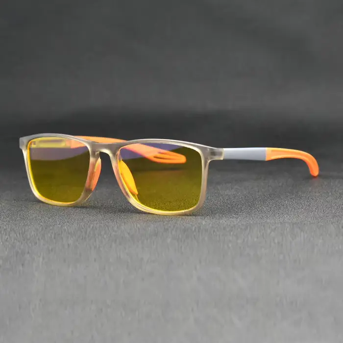 Vision nocturne Anti rayons bleus lunettes d'ordinateur hommes Vintage cadre carré lunettes de jeu f