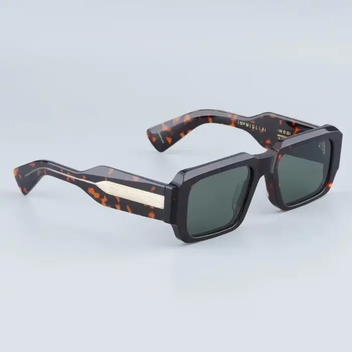 JMM MIGLIA Lunettes de soleil rectangulaires en acétate pour hommes et femmes faites à la main au Ja