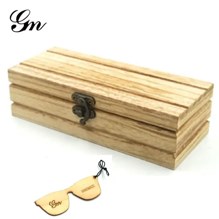 Boîte à lunettes en bois naturel et bambou GM avec 5 modèles différents de boîtes à lunettes