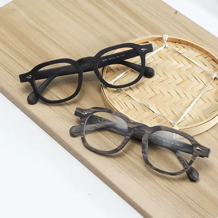 Lunettes en bois naturel monture hommes Super grande taille