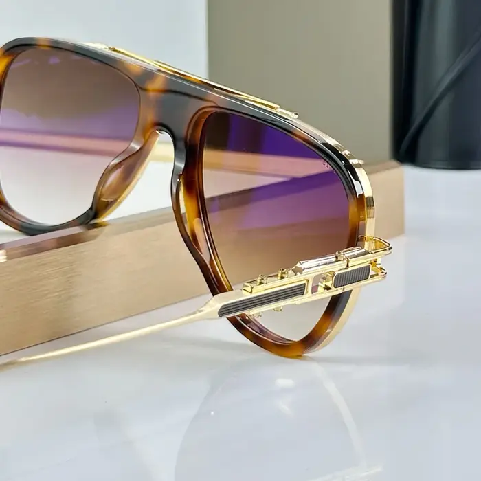 Lunettes de soleil GRAND-DECADE de styliste classique pour hommes et femmes, alliage dégradé, qualité supérieure, Design de marque, lunettes optiques UV400 avec étui