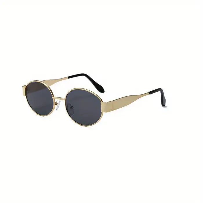 Lunettes de soleil ovales pour femmes et hommes, monture métallique tendance, nuances classiques