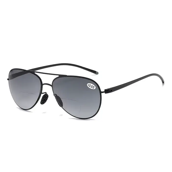 Lunettes de lecture double lumière pour hommes, lunettes presbytes polyvalentes, lunettes de soleil 