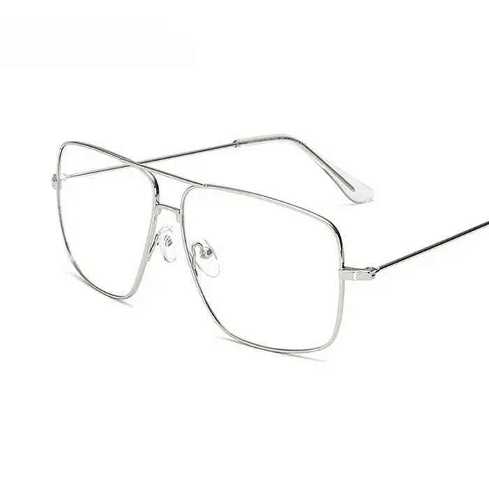 Lunettes de soleil vintage à monture carrée dorée pour hommes et femmes, rétro, lentille optique, ve