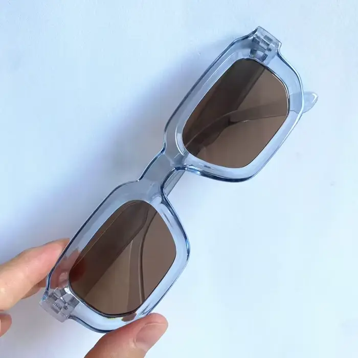 Lunettes de soleil unisexes, à la mode, petite monture, Anti-UV, rétro, carrées, simples, ornemental