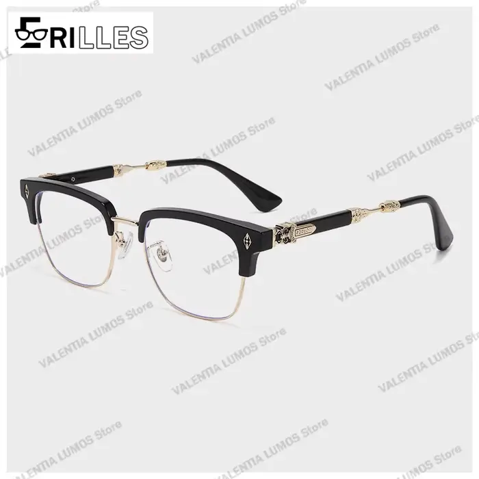 Lunettes à monture TR surdimensionnées à la mode pour hommes, blocage de la lumière bleue, design d'