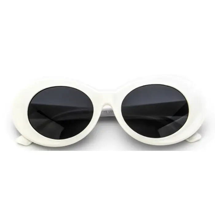 Kurt asile ain-Lunettes de soleil rondes pour femme, style rétro, ovales, à la mode, blanches, noire