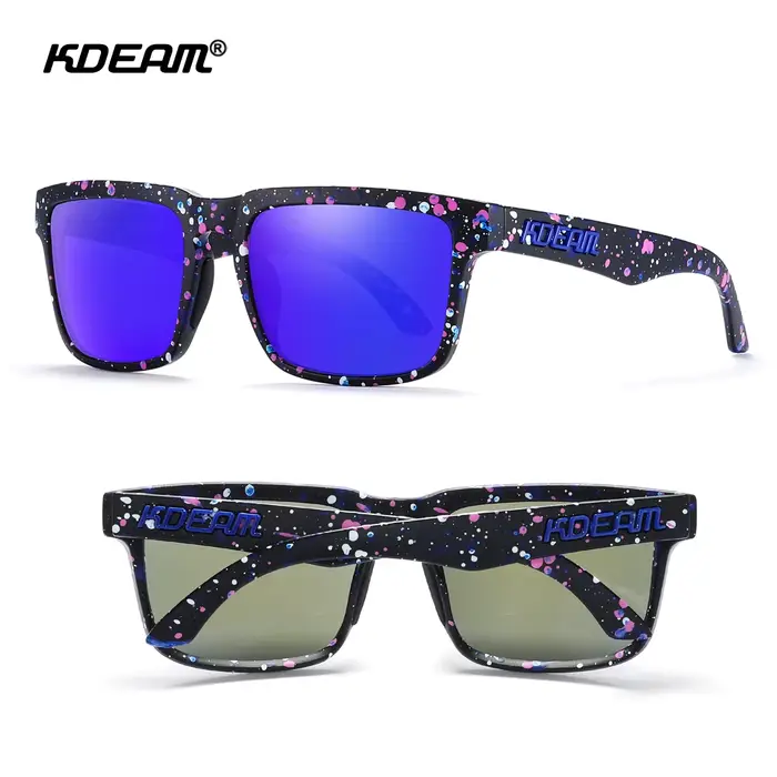 KDEAM-Lunettes de soleil carrées polarisées classiques pour hommes, pêche, taille unisexe avec embal