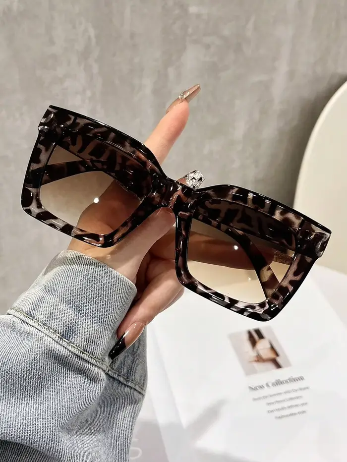 1/2 paires de lunettes de mode rétro de haute qualité à monture carrée, adaptées aux hommes et aux f