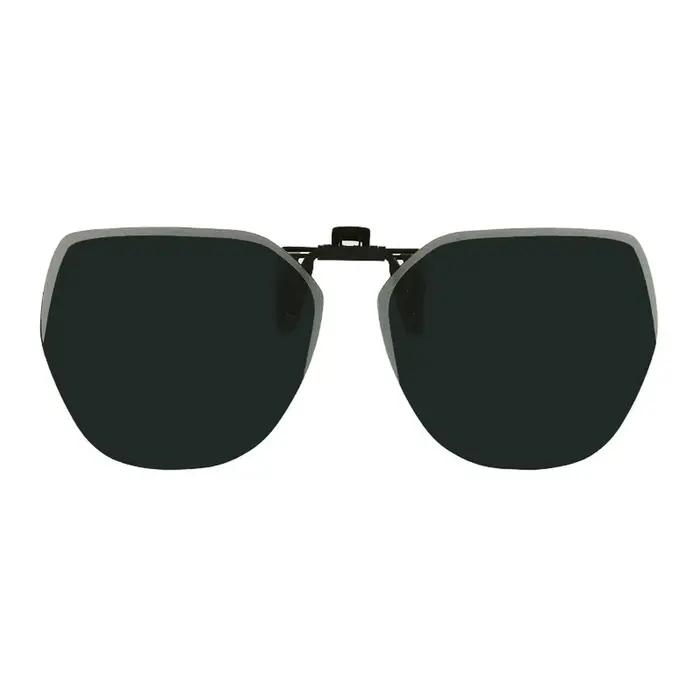 KLASSNUM Lunettes de soleil polarisées à clipser, grandes lunettes de soleil carrées sans monture, v