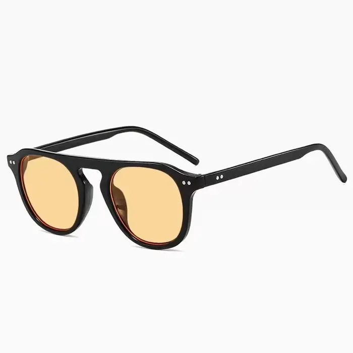 Lunettes de soleil rondes pour femmes et hommes, Vintage, marque de styliste, carrées, nuances, verr