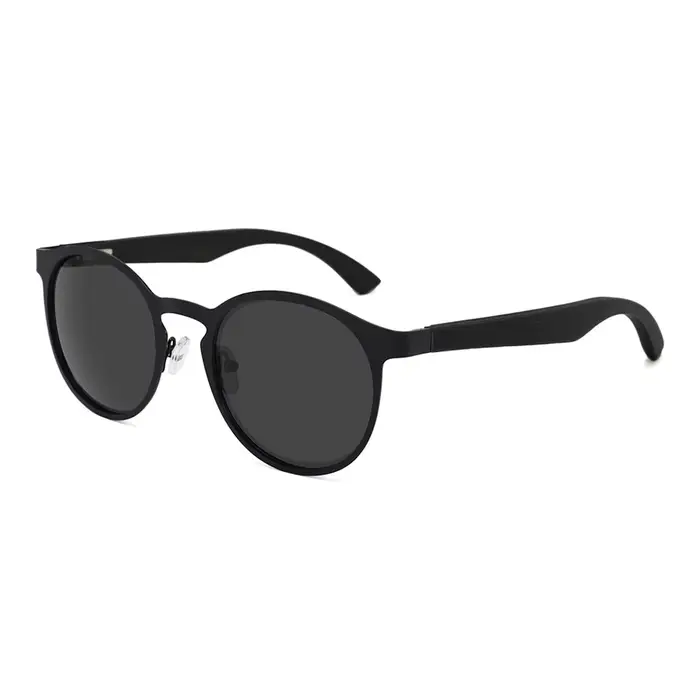 Deisgn élégant marque bambou bois lunettes de soleil polarisées rétro circulaire lunettes nuances ho