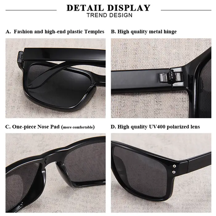 Nouvelles lunettes de soleil polarisées de luxe de haute qualité KIDIN 2026, carrées, pour sports de