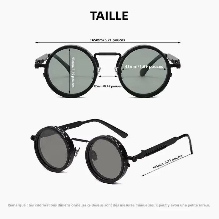 Lunettes de soleil rondes polarisées hommes ND9